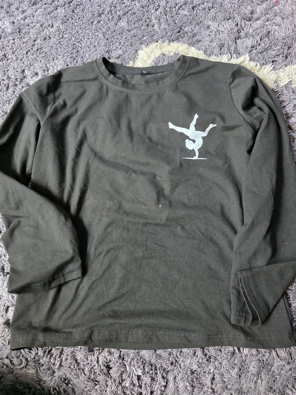 Kids Black Long-Sleeve Graphic Shirt